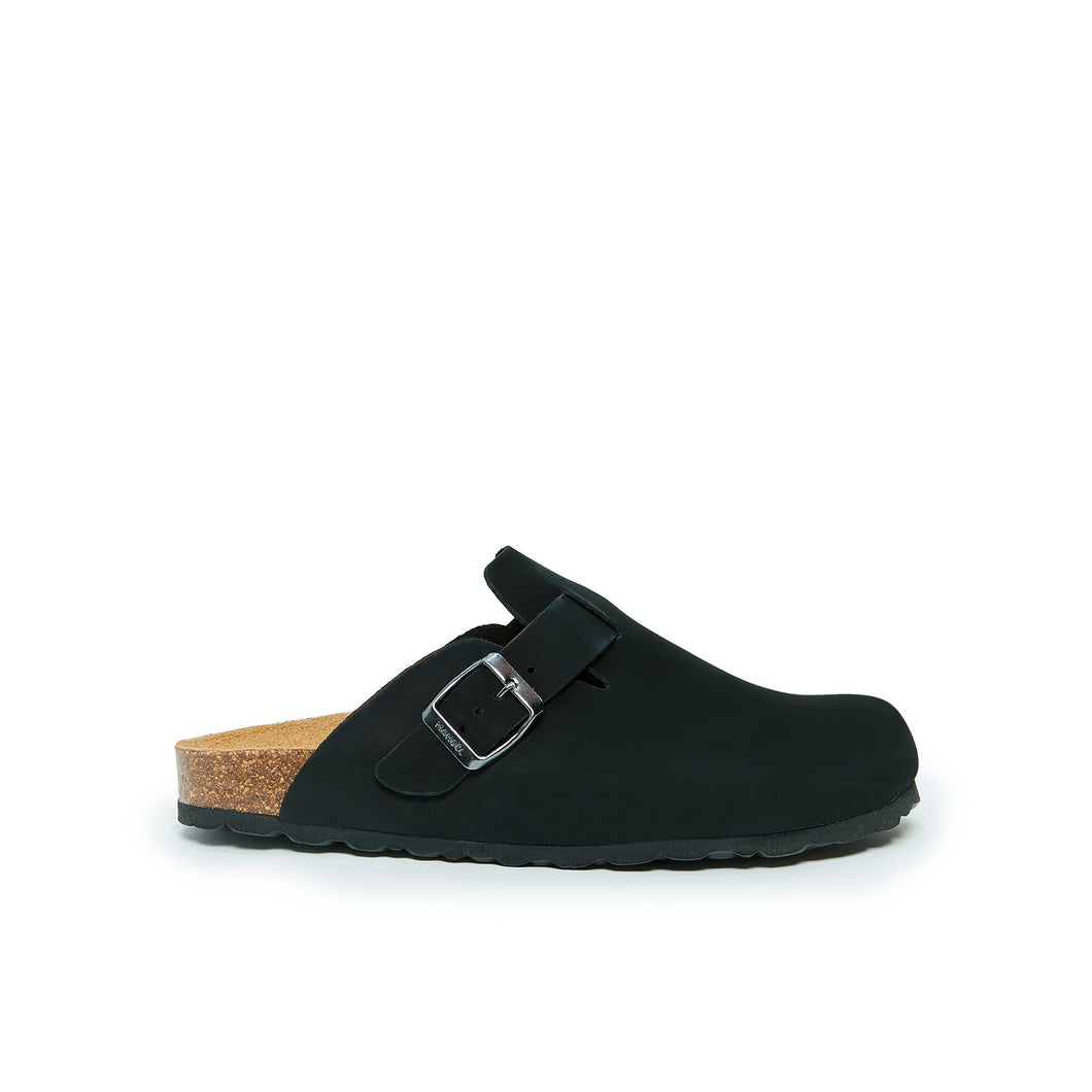 Black sabot clogs NOE made with leather