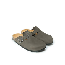 Load image into Gallery viewer, Grey sabot clogs NOE made with leather
