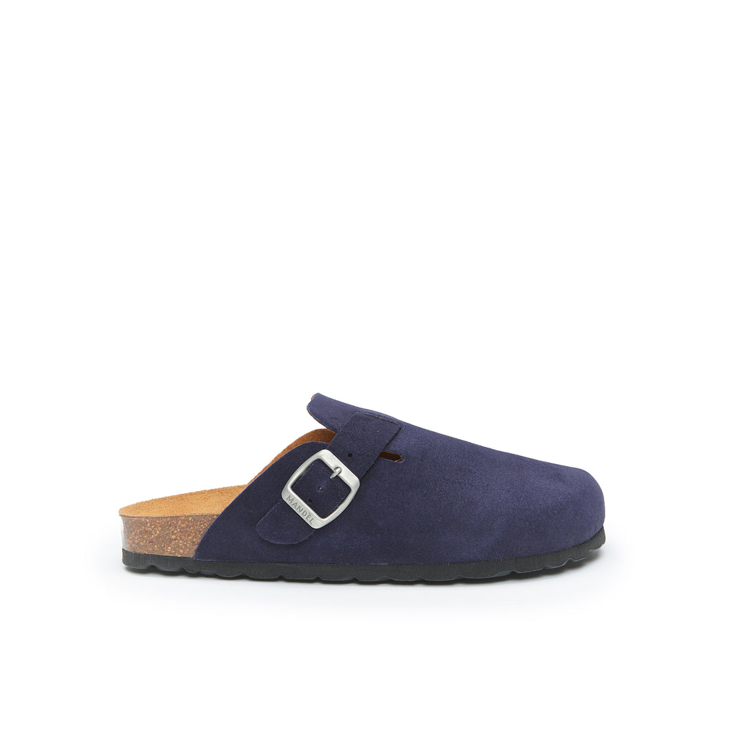 Navy sabot clogs NOE made with leather