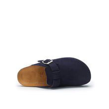 Load image into Gallery viewer, Navy sabot clogs NOE made with leather
