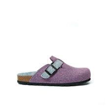 Load image into Gallery viewer, Purple sabot clogs NOE made with felt
