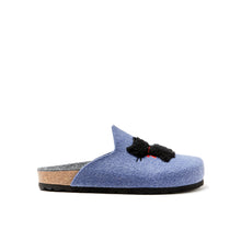 Load image into Gallery viewer, Denim sabot clogs ANGEL made with felt
