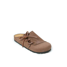 Load image into Gallery viewer, Dark Brown sabot clogs ESTER made with leather
