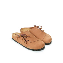 Load image into Gallery viewer, Brown sabot clogs ESTER made with leather
